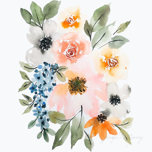 October Watercolour Florals