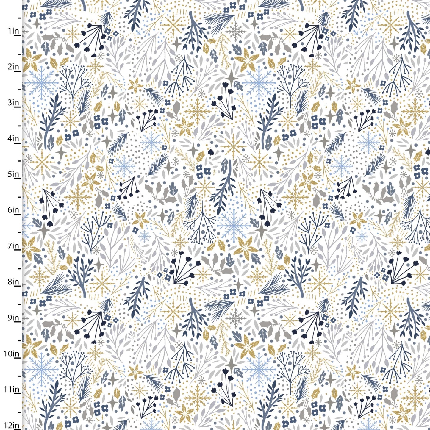 Packed Foliage | Gold Glitter