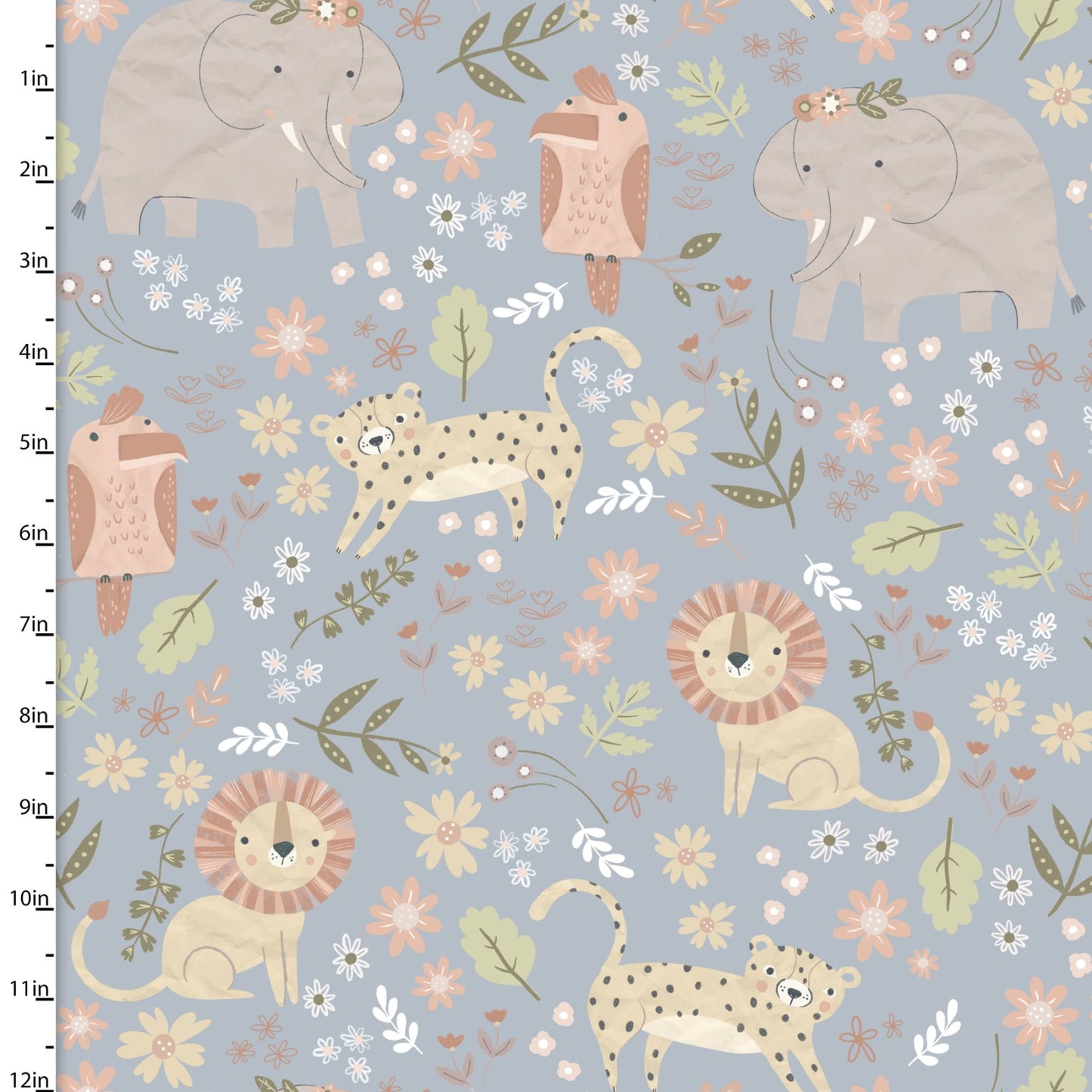 Savanna Friends on Blue/Grey