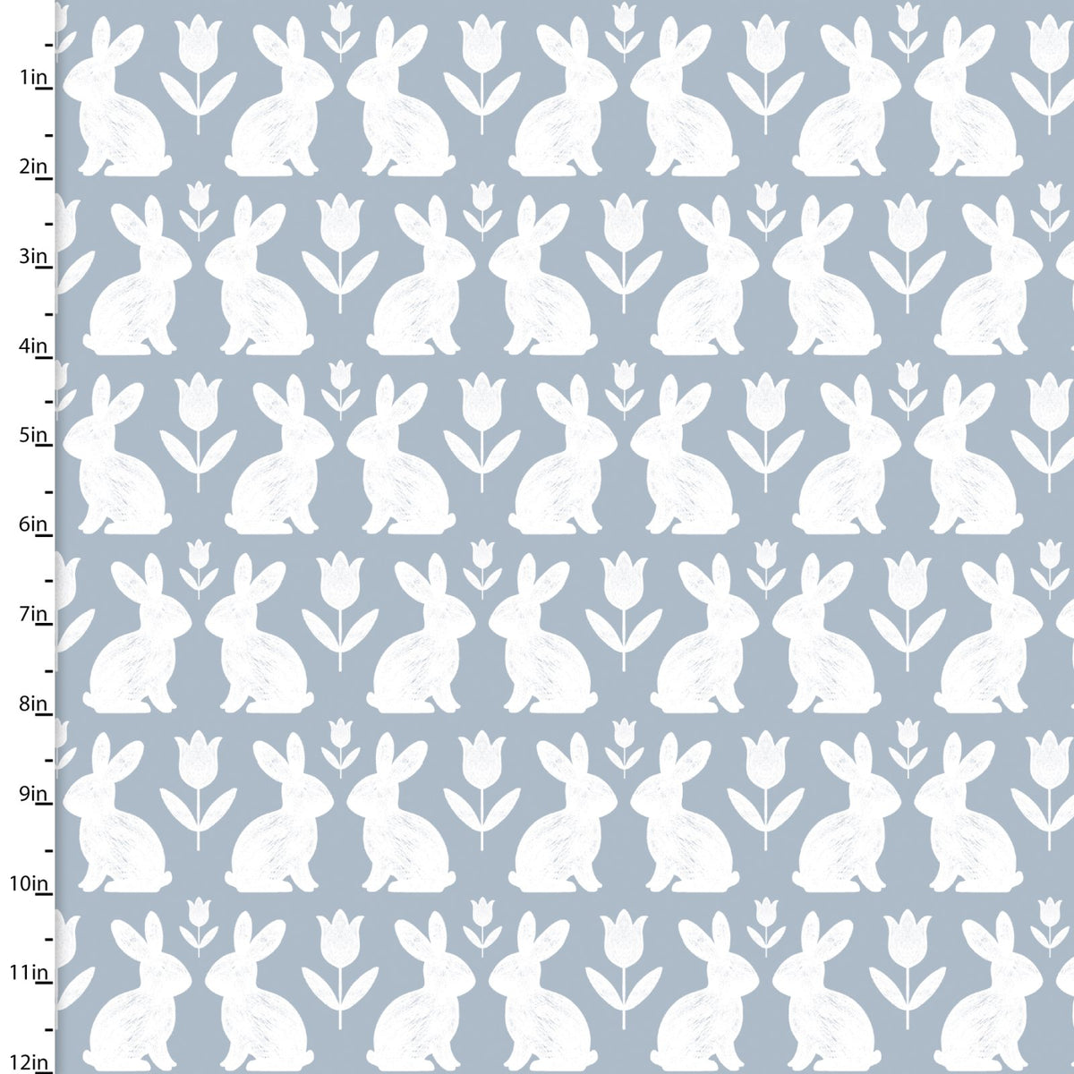 Whispering Bunnies on Blue