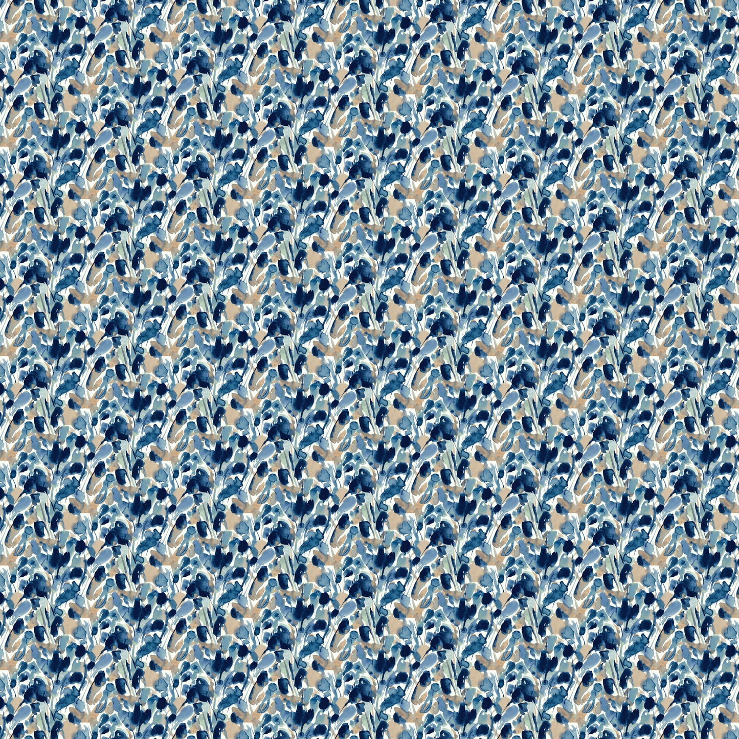 Winter Meadow Blooms in Navy