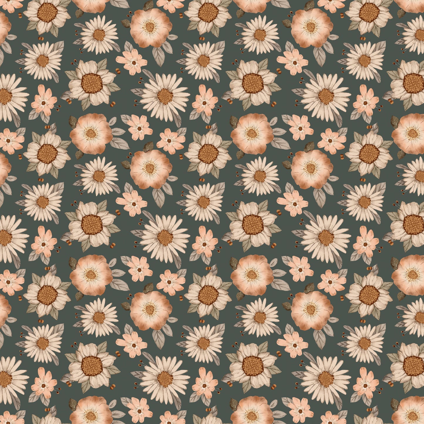 Large Floral on Spruce