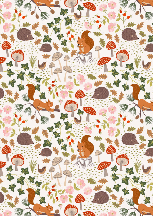 Squirrels + Hedgehogs on Cream