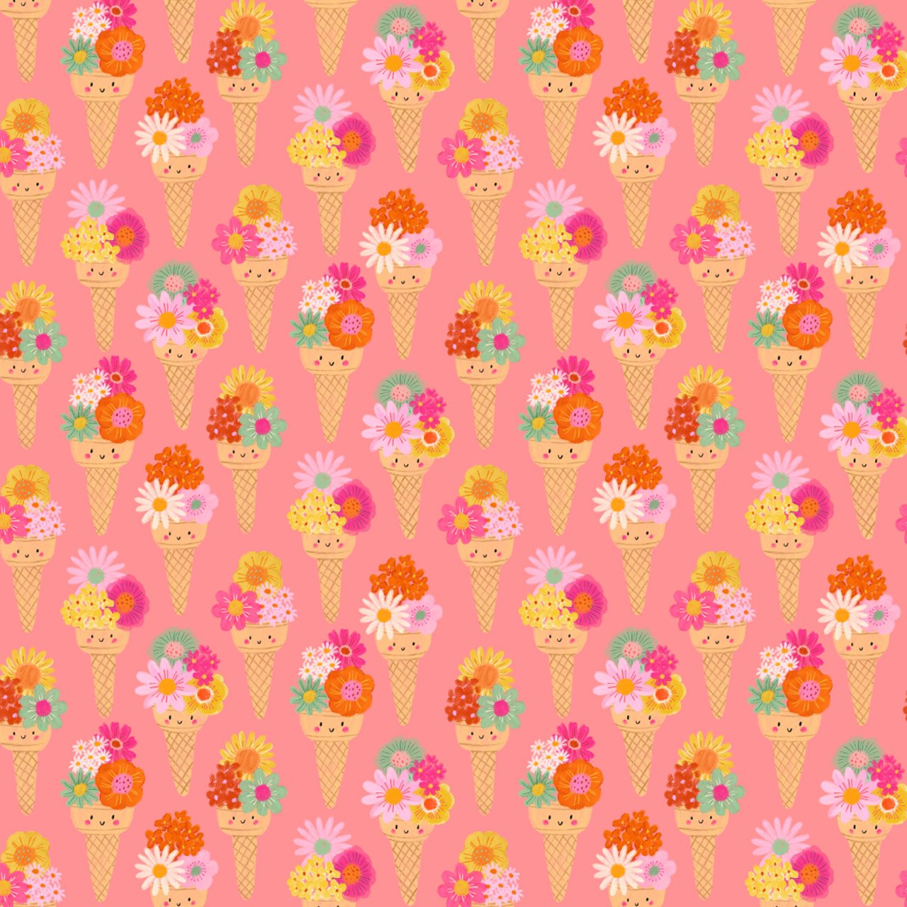 Floral Ice Creams on Coral