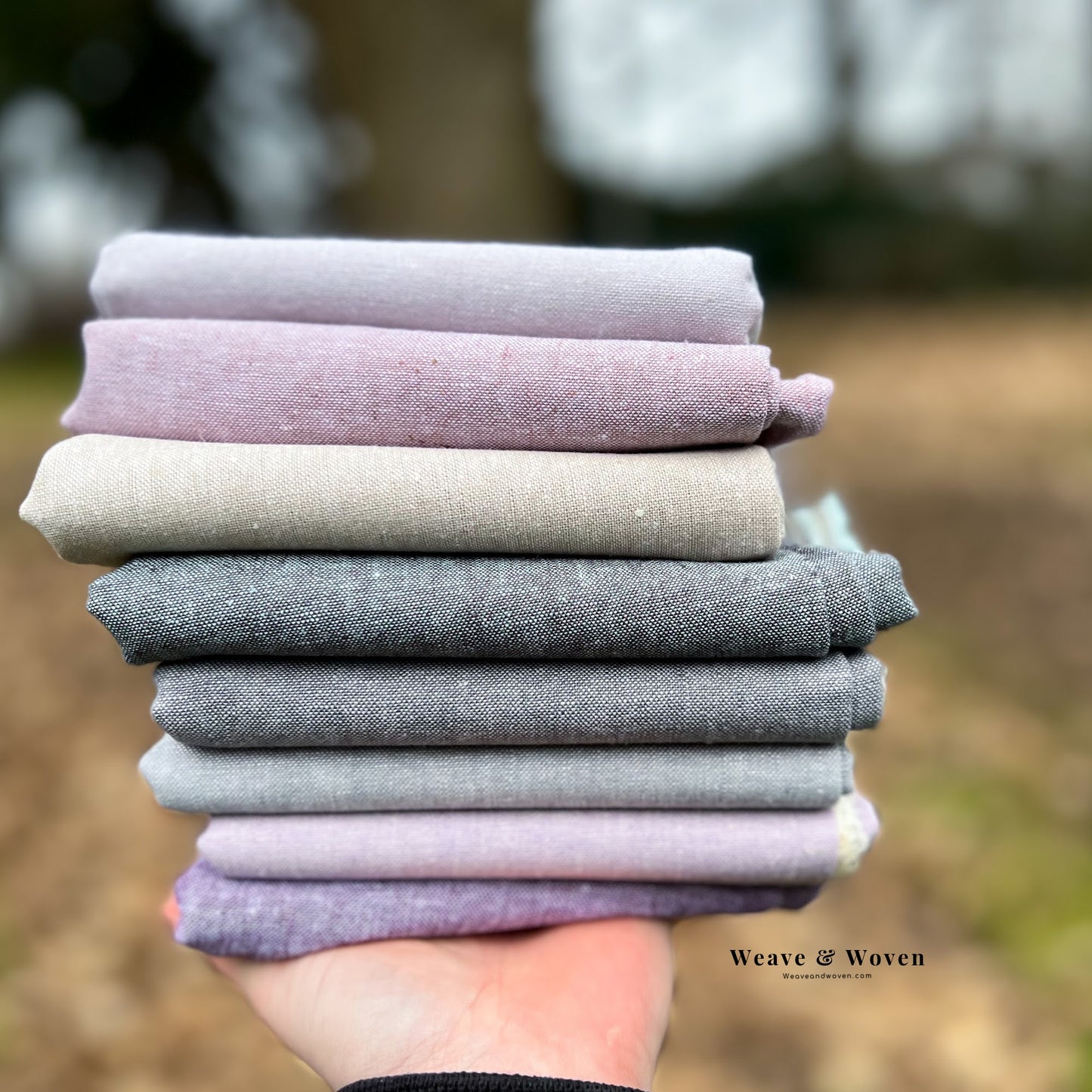 Lilac & Spice Texture Bundle | Essex Yarn Dye | Fat Quarter Bundle