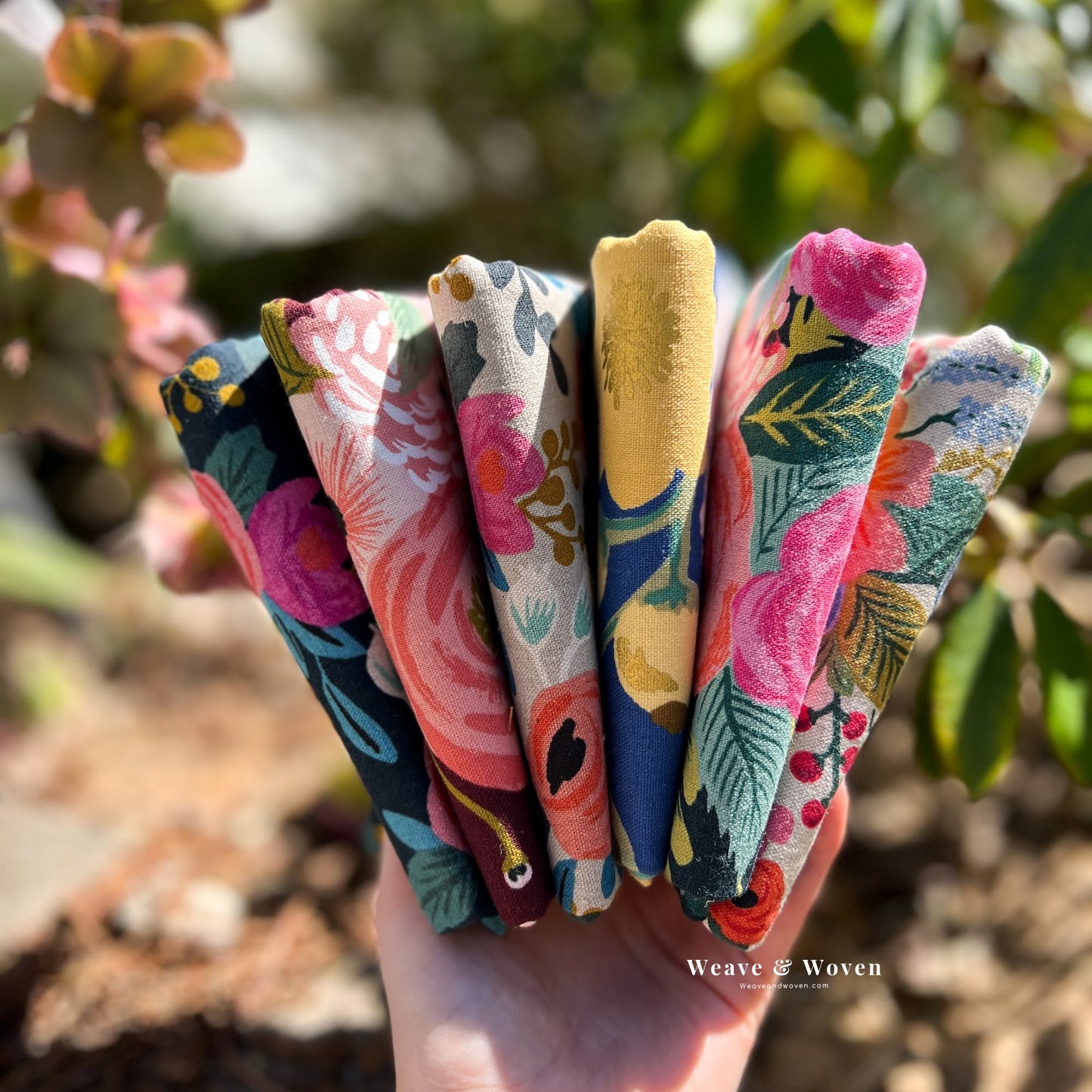Bursting Blooms Rifle Paper Co Canvas  | Fat Quarter Bundle