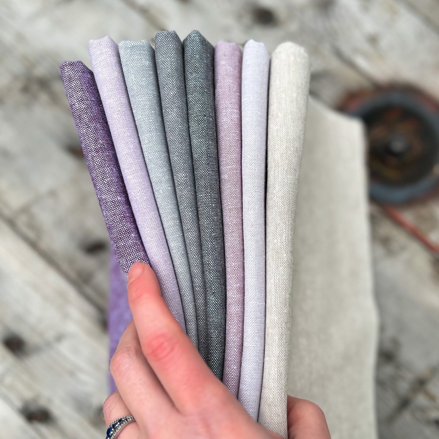 Lilac & Spice Texture Bundle | Essex Yarn Dye | Fat Quarter Bundle