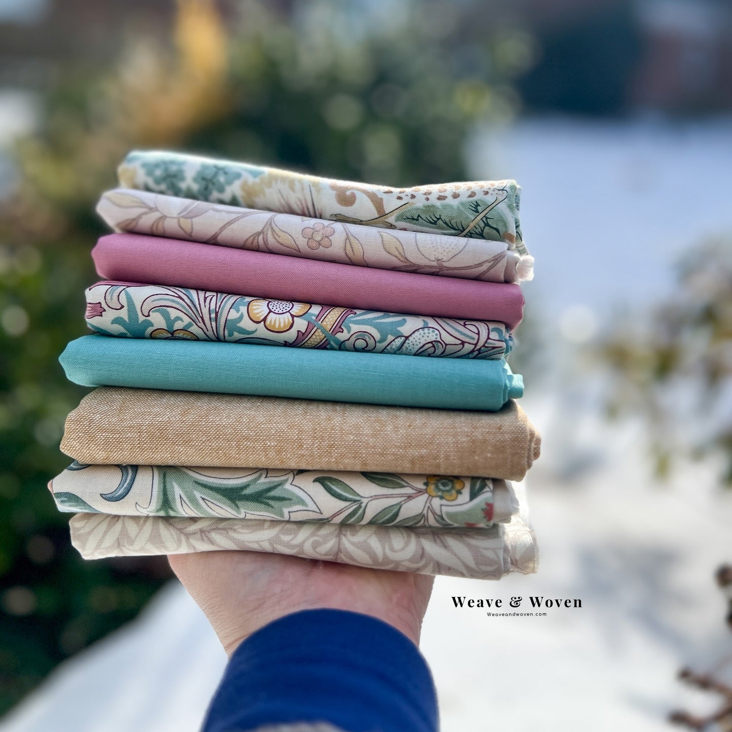 Blushing Strawberry Thief, William Morris & Co. | Fat Quarter Bundle - Weave & Woven