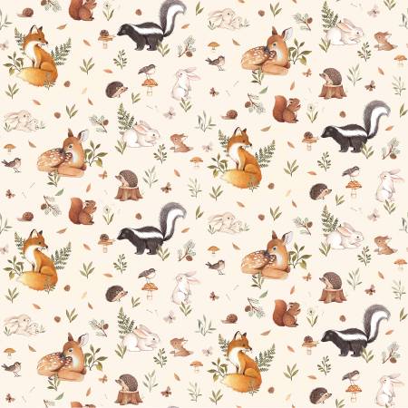 Little Fawn & Friends on Cream - Weave & Woven