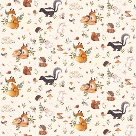 Little Fawn & Friends on Cream - Weave & Woven