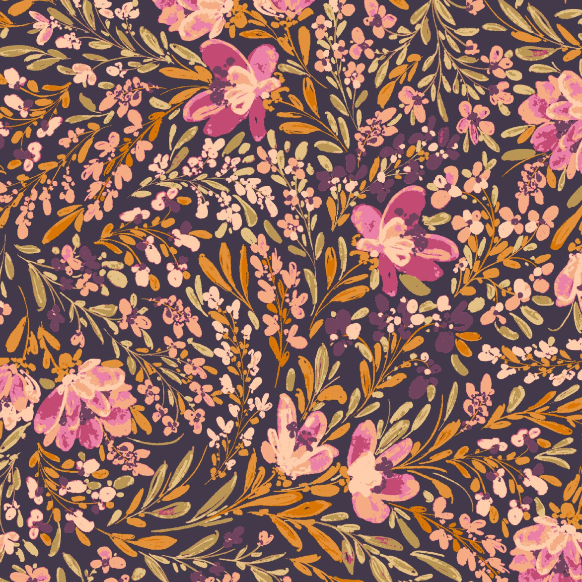 Flowers In The Breeze In Pink Dawn