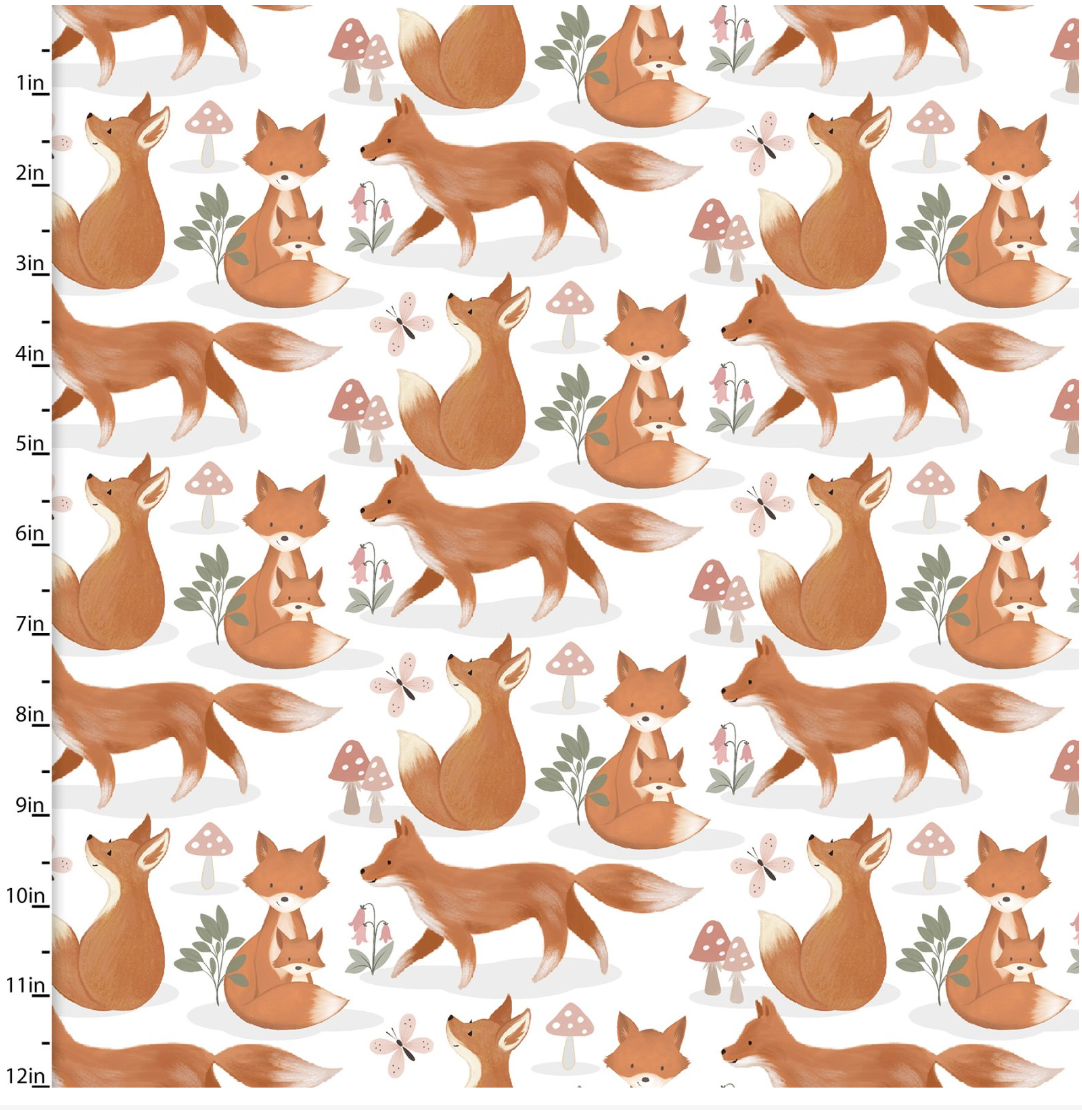 Fox Trot on White | Flannel