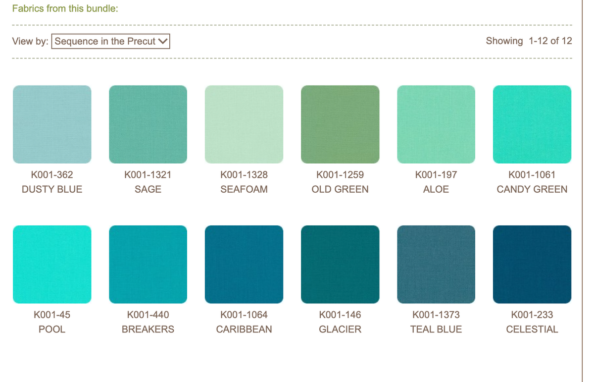 Midnight Oasis Kona Cotton Bundle | Fat Quarter Bundle