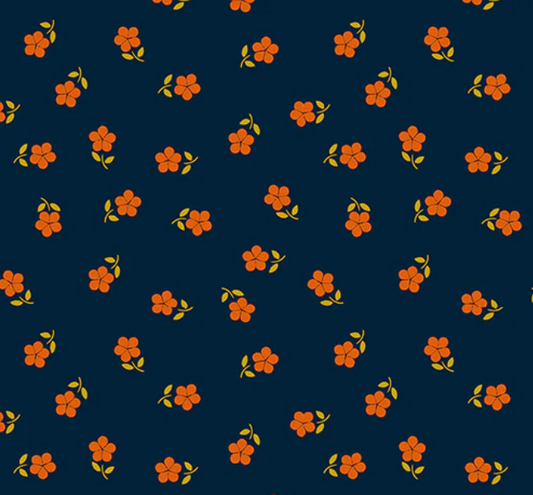 Sugar Maple Petals on Navy