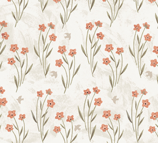 Floral Field on Cream