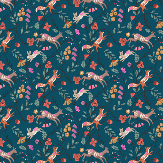 Autumn Trail in Teal