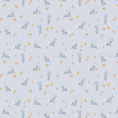 Little Bunnies on Blue