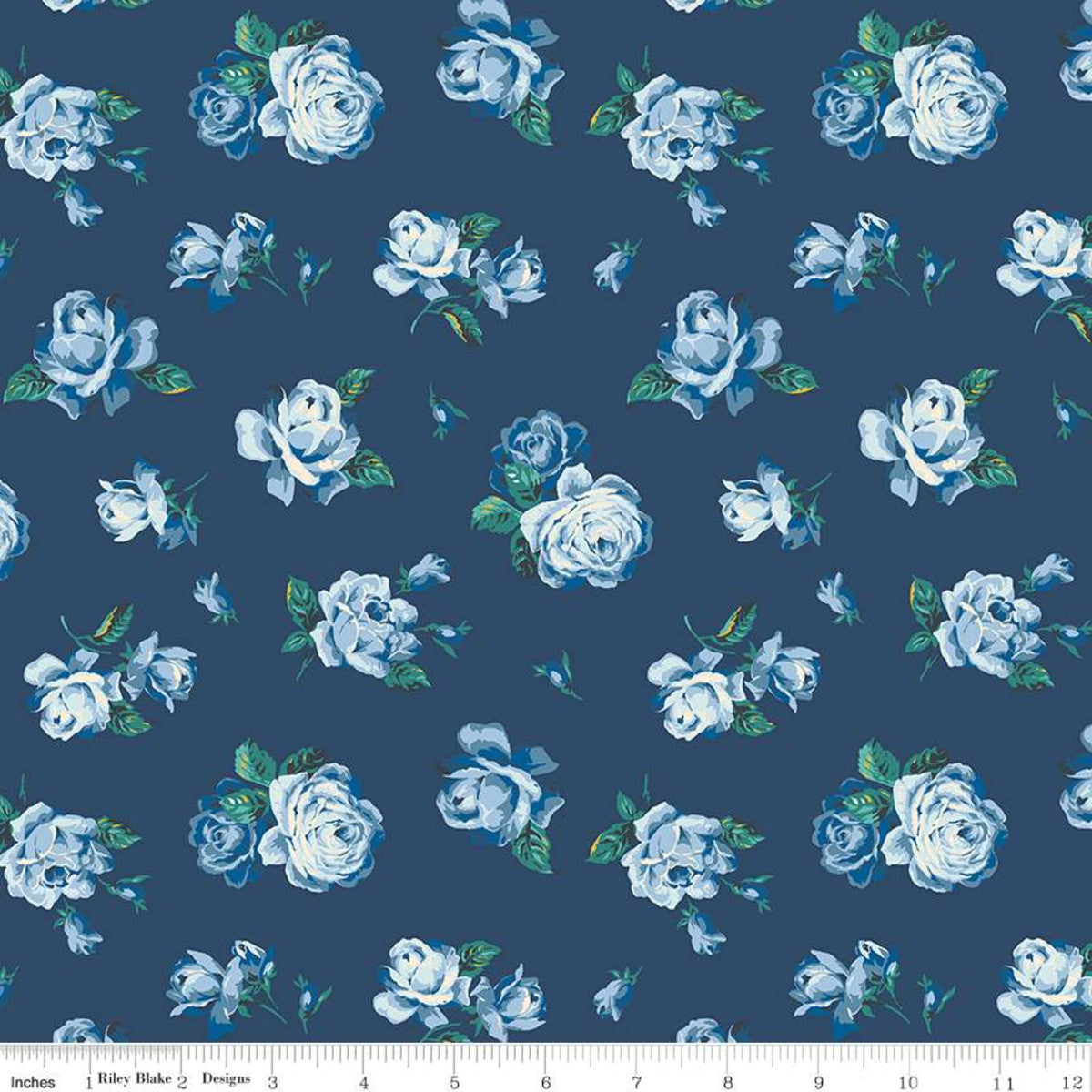 Regent Rose in Blues - Weave & Woven