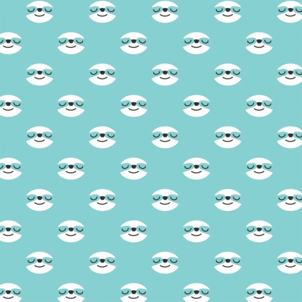Sloth Heads in Aqua - Weave & Woven