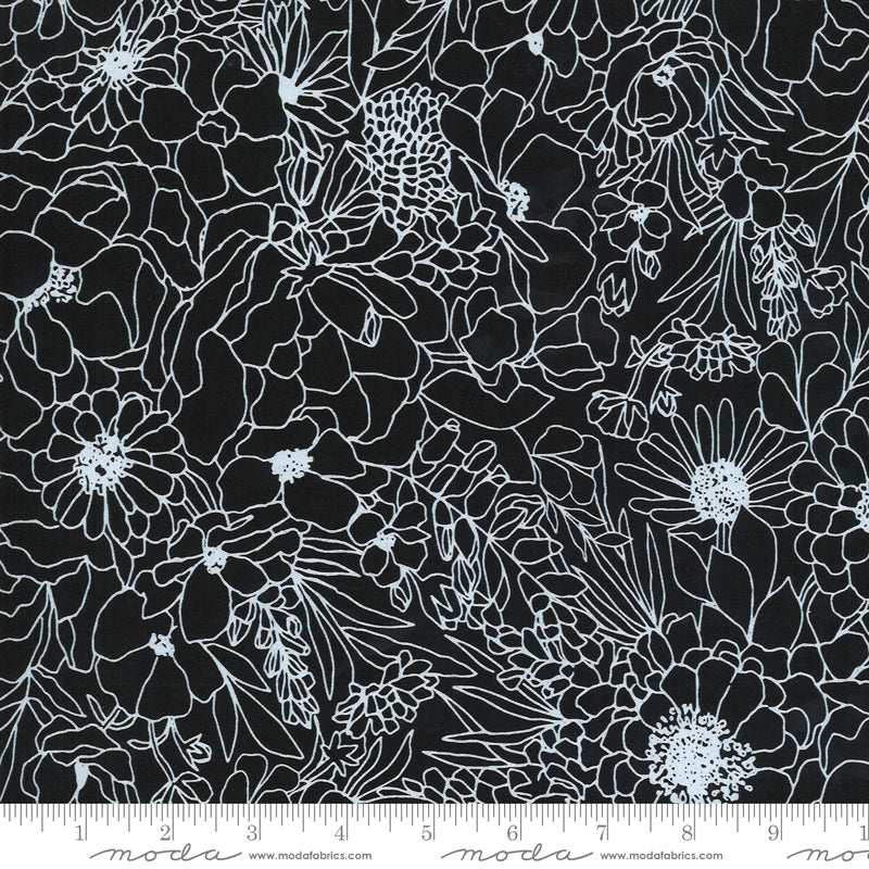 Sketchy Florals in Ink - Weave & Woven
