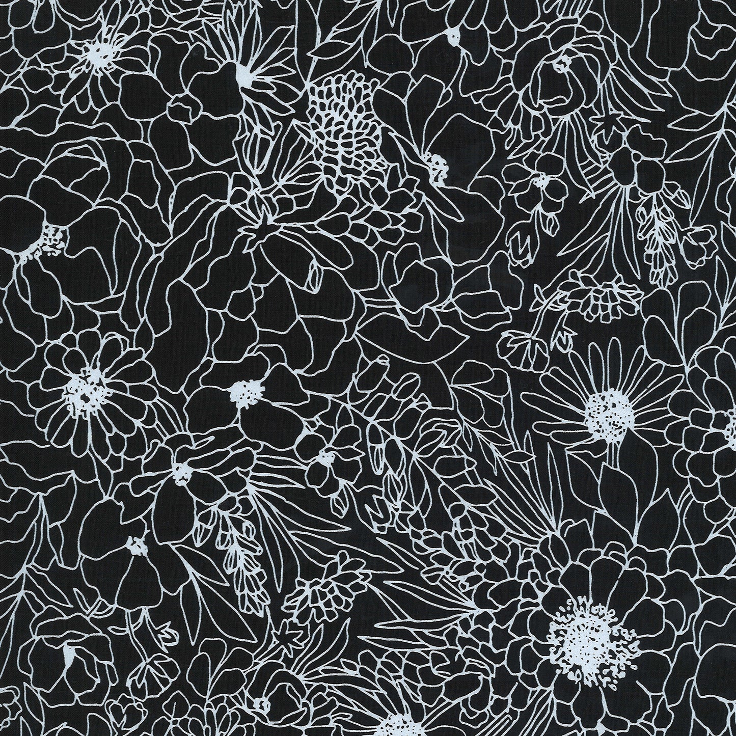 Sketchy Florals in Ink - Weave & Woven