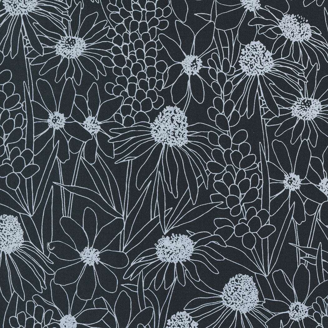Hey Ya'll Florals on Ink Black