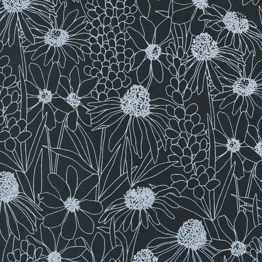 Hey Ya'll Florals on Ink Black