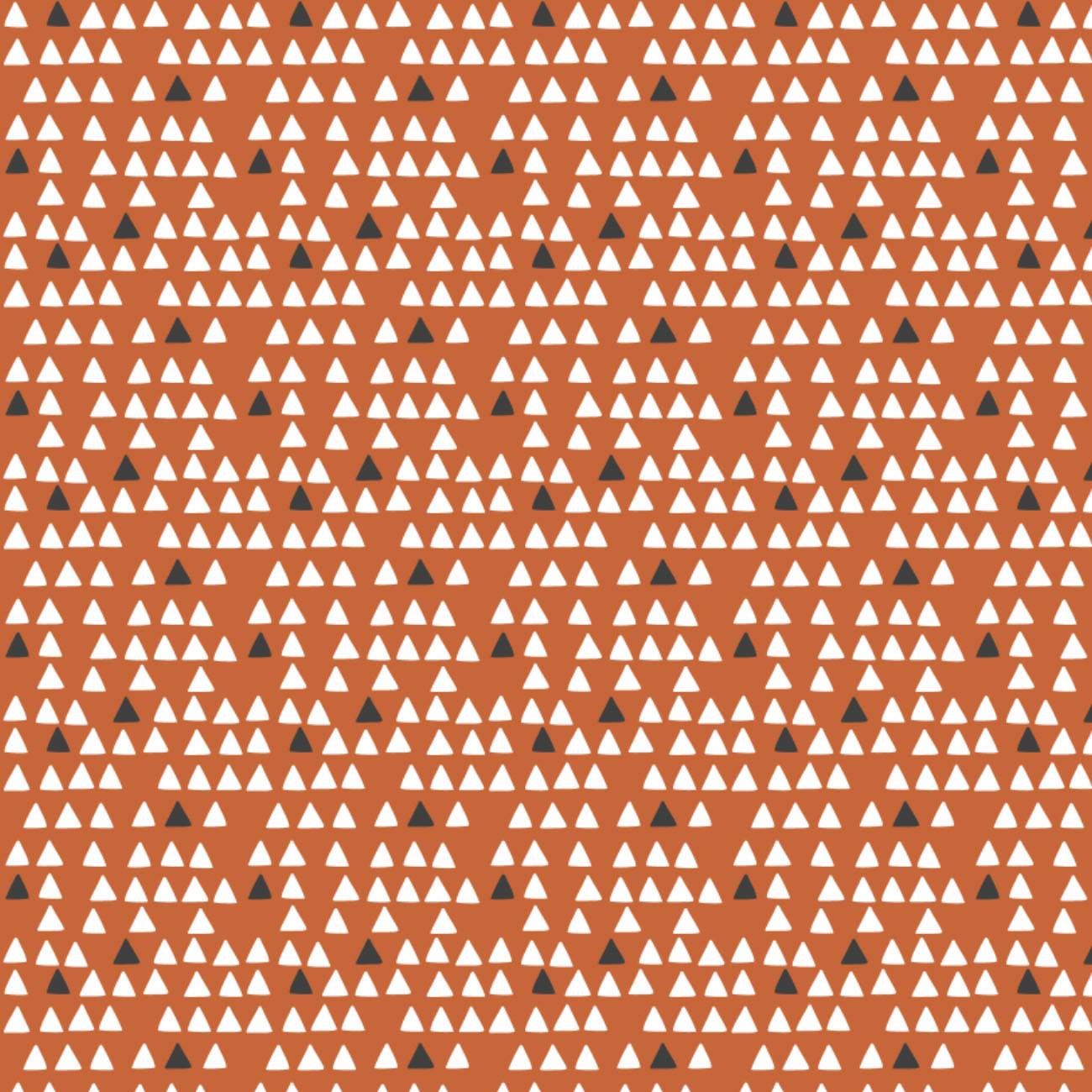 Penguin Triangles on Burnt Orange - Weave & Woven