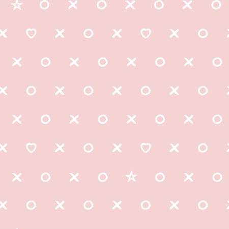 Hugs and Kisses on Soft Pink | Flannel - Weave & Woven