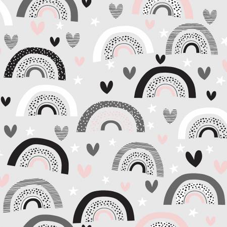 Dreaming Rainbows on Soft Grey | Flannel - Weave & Woven