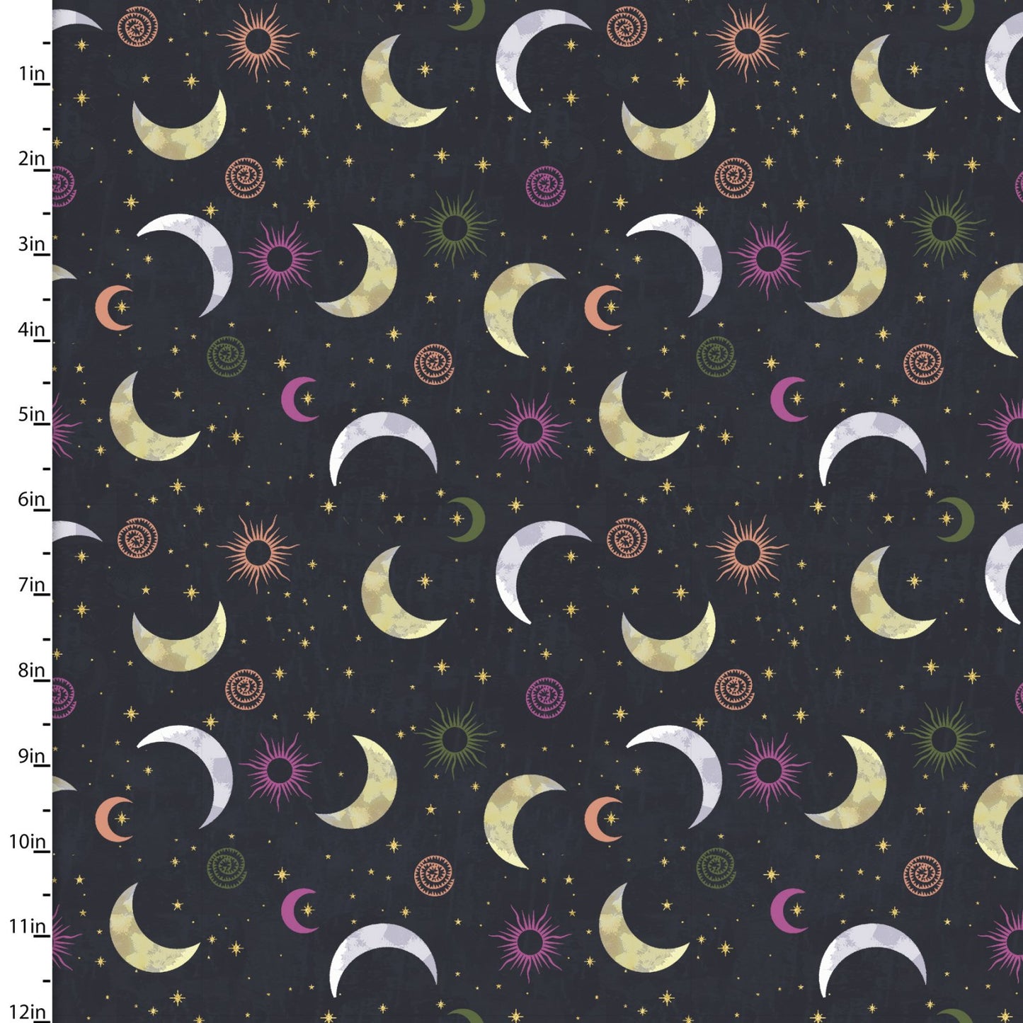 Crescent Moon on Black | Metallic Gold - Weave & Woven