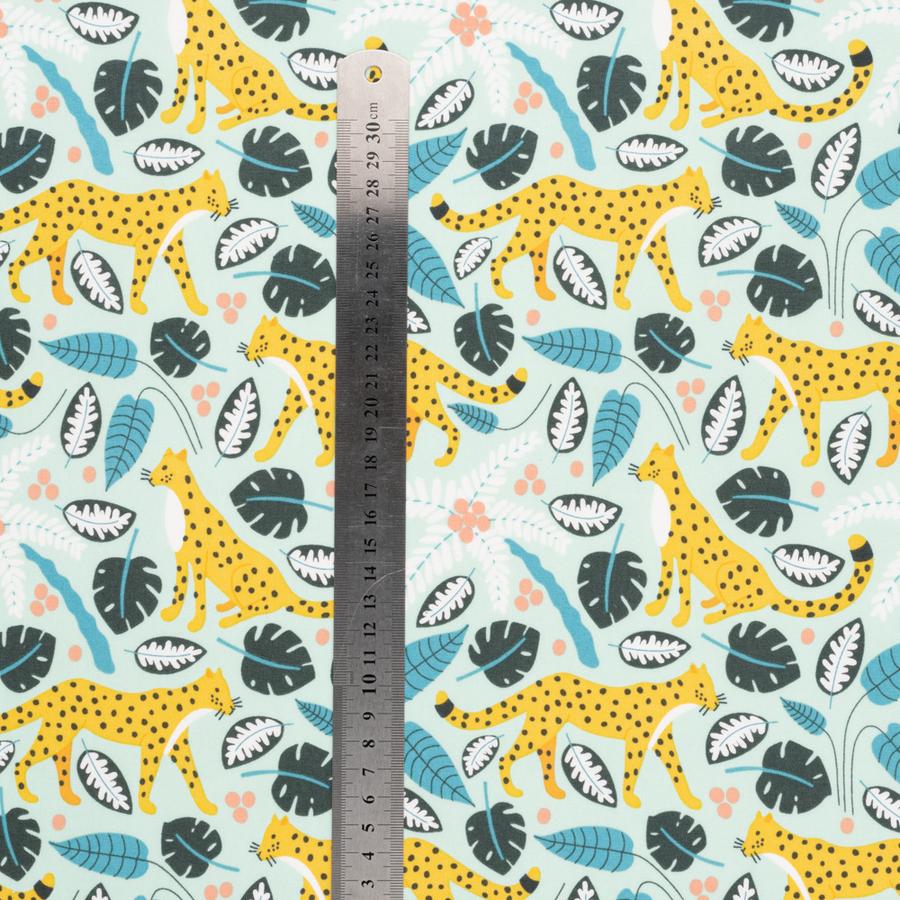 Garden Leopards on Pastel | Organic Cotton - Weave & Woven