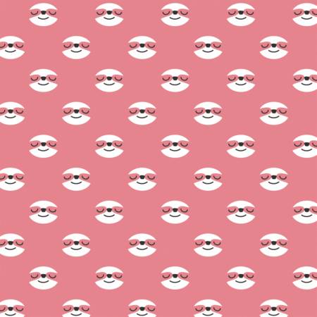 Sloth Heads in Pink - Weave & Woven