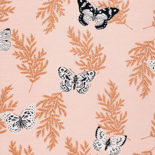 Flutter Ferns on Peach | Organic - Weave & Woven