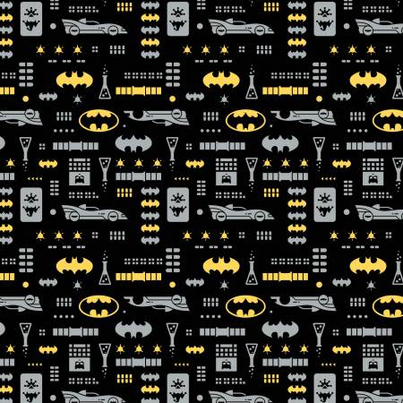 Batman Symbols on Black - Weave & Woven