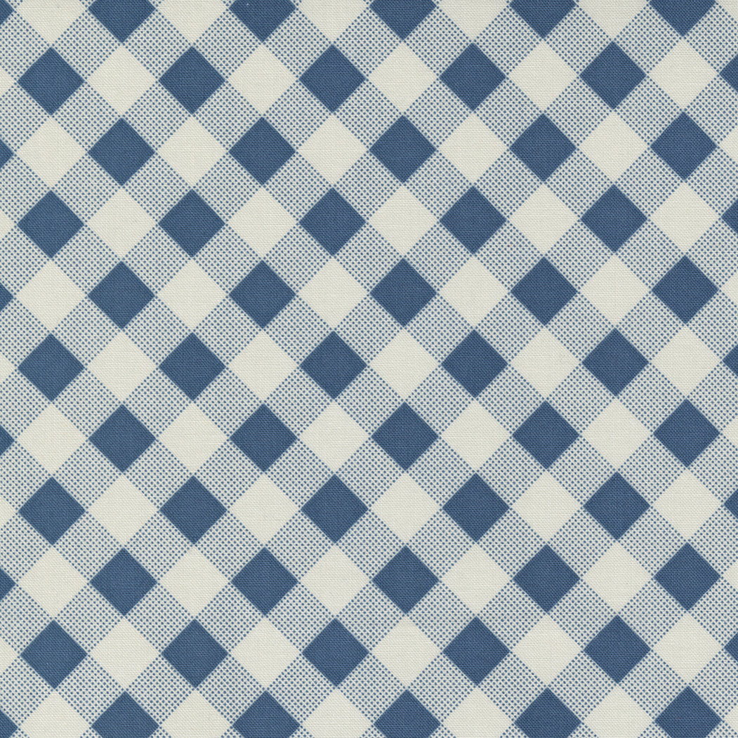Meander Picnic Check in Navy - Weave & Woven