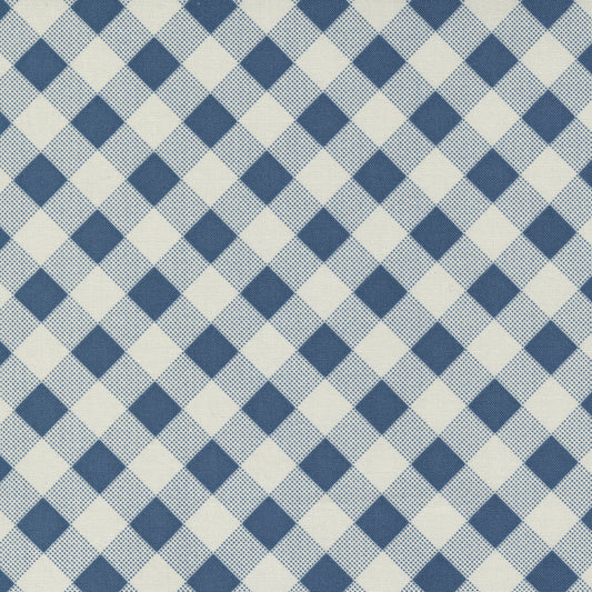 Meander Picnic Check in Navy - Weave & Woven