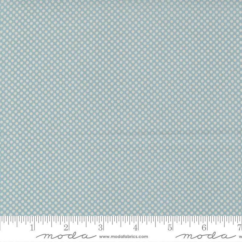 Meander Dots in Denim - Weave & Woven