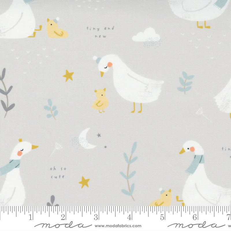 Little Ducklings on Warm Grey - Weave & Woven