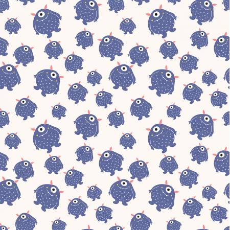 Purple Monsters on Cream - Weave & Woven