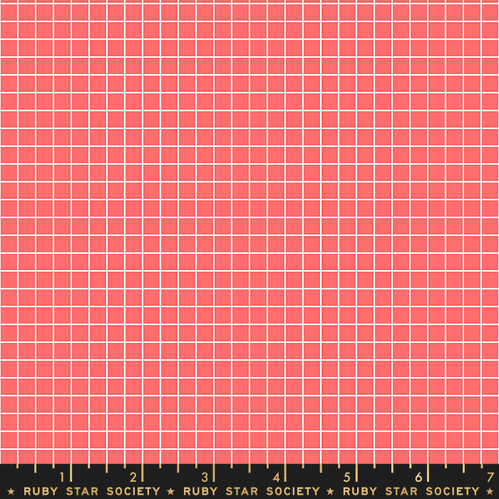Grid in Strawberry - Weave & Woven