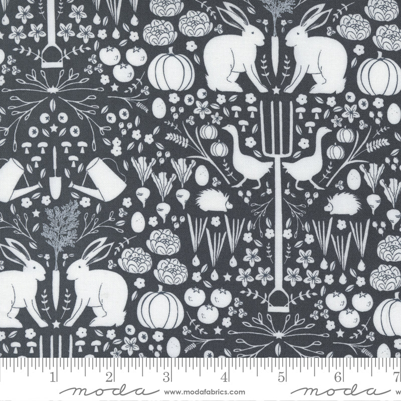 Midnight In Garden Toile On Charcoal