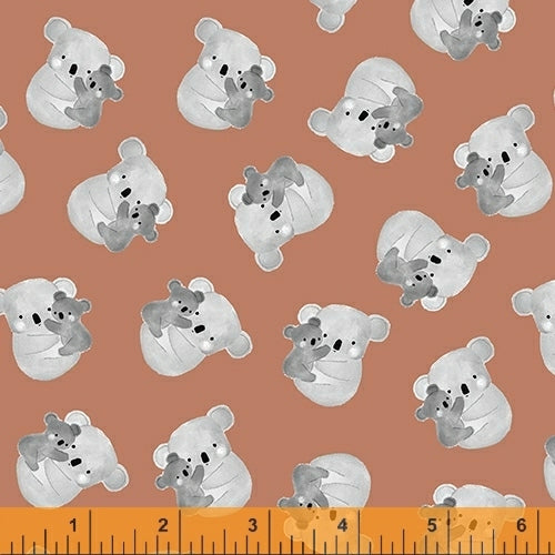 Koala Hugs on Coral - Weave & Woven