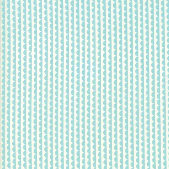 Scallop Edge in Aqua - Weave & Woven
