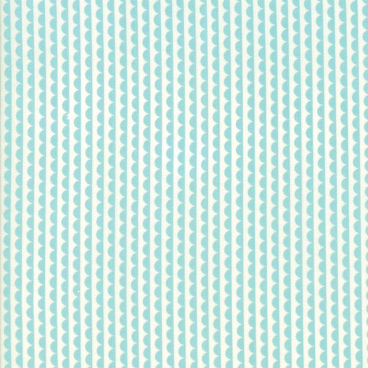 Scallop Edge in Aqua - Weave & Woven
