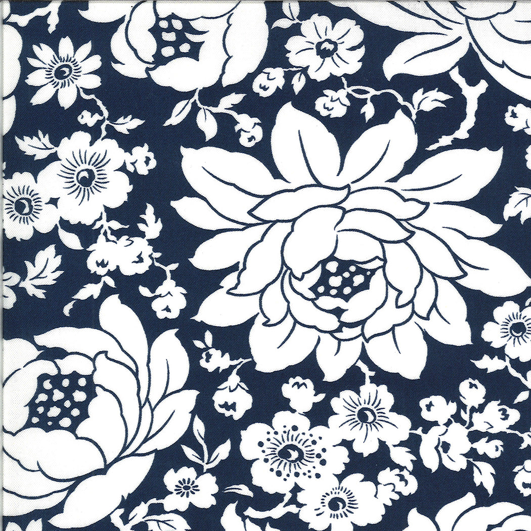 Mums on Navy - Weave & Woven
