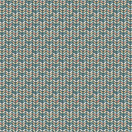 Oceanic Herringbone on Teal