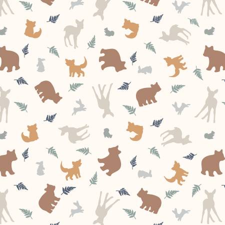 Woodland Animal Toss on Cream - Weave & Woven