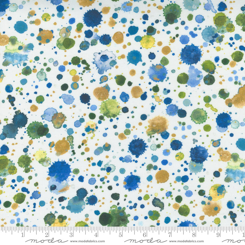 Fresh Raindrops in Cobalt - Weave & Woven