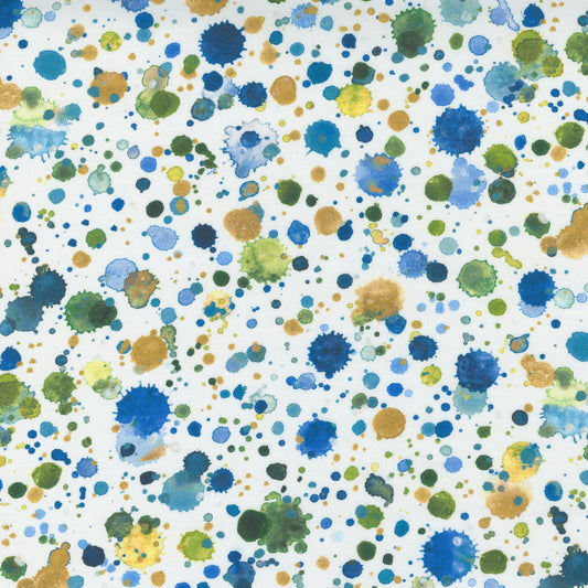 Fresh Raindrops in Cobalt - Weave & Woven